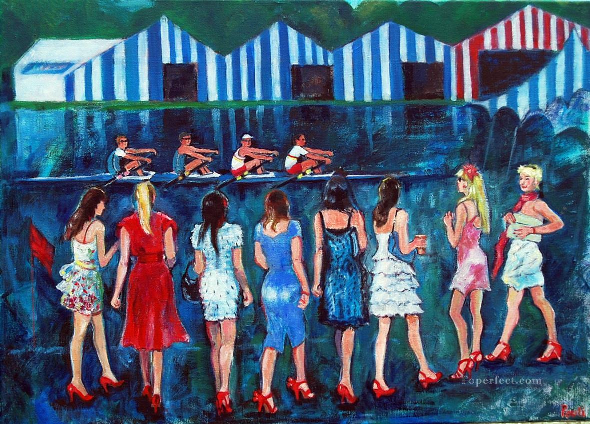 regatta girls impressionist Oil Paintings
